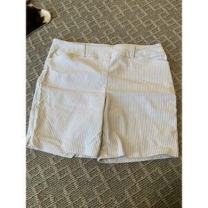 Hilary Radley Women's Striped Pull-On Bermuda Shorts Size XXL‎